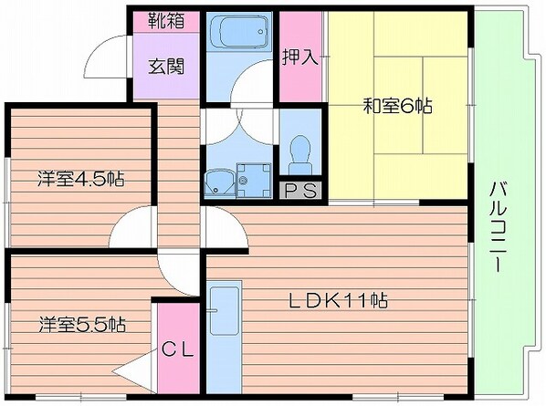 ウィンディヒルズ帝塚山の物件間取画像